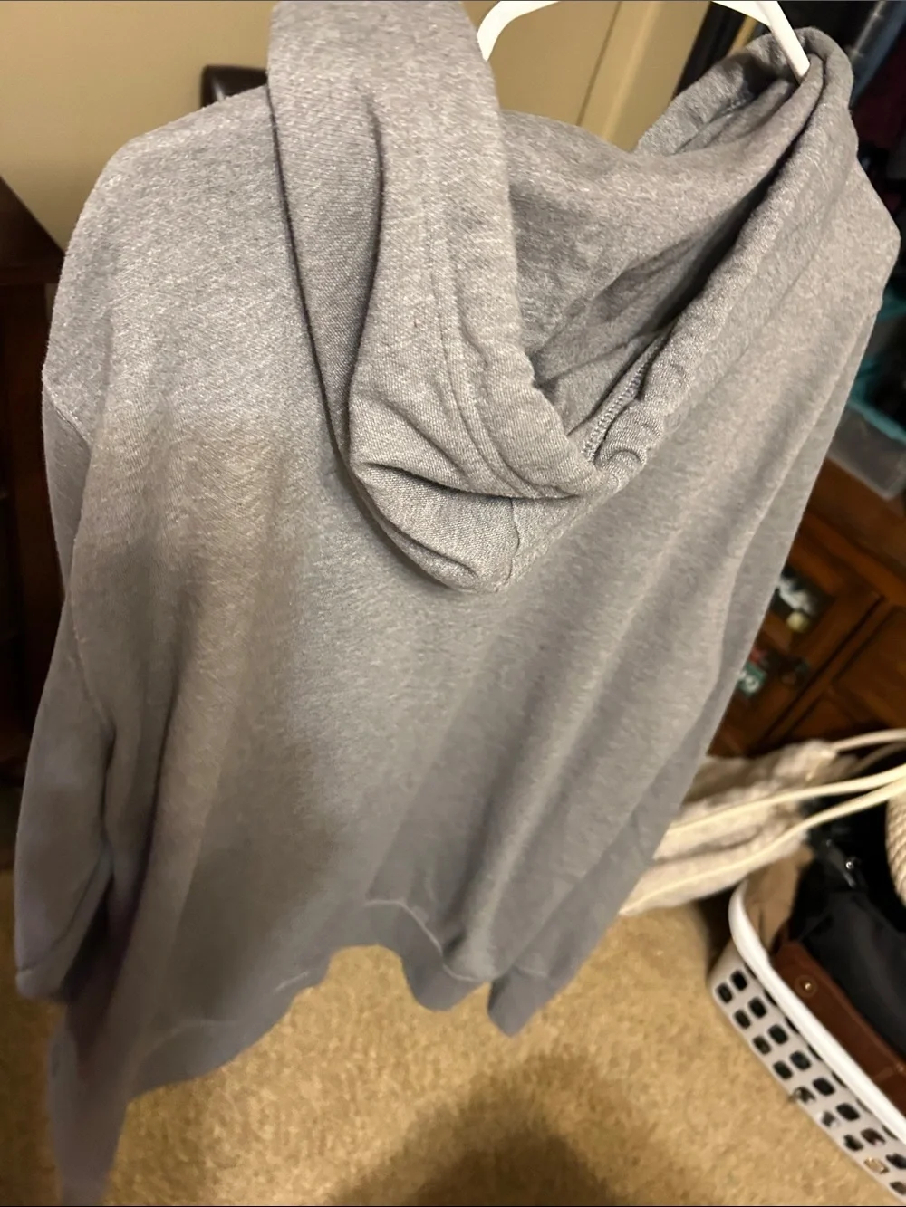 The North Face Heather Gray Logo Pullover Hoodie